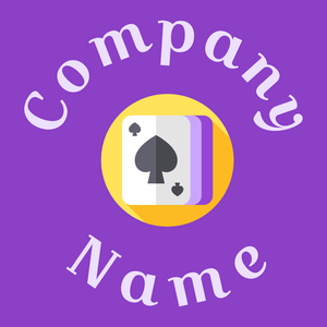 Playing cards logo on a Dark Orchid background - Entertainment & Arts
