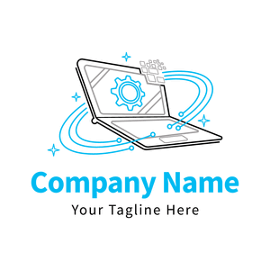 Computer laptop screen logo - Internet
