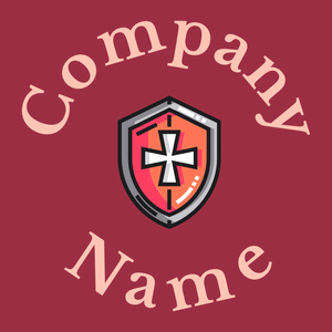 Shield logo on a Lipstick background - Política