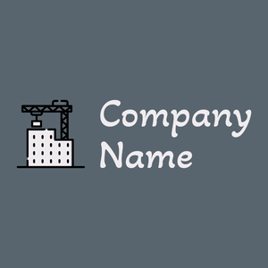 Construction logo on a Shuttle Grey background - Construcción & Herramientas
