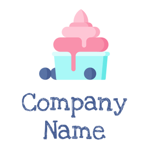 Frozen yogurt logo on a White background - Essen & Trinken