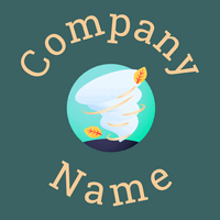Typhoon logo on a Stromboli background - Paysager
