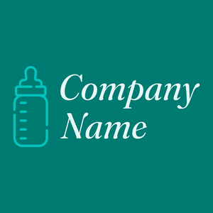 Feeding bottle logo on a Surfie Green background - Agricoltura
