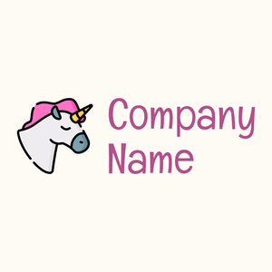 Unicorn logo on a Floral White background - Abstracto