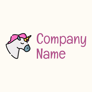 Unicorn logo on a Floral White background - Abstrato