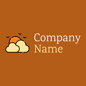 Dawn logo on a Golden Brown background - Abstrait