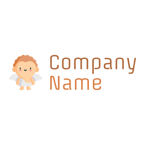 Peach Angel on a White background - Religion