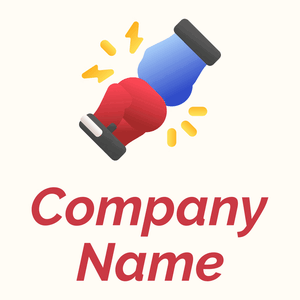 Fight logo on a Floral White background - Deportes
