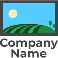 Campos verdes agricultura y logotipo de cielo az - Medio ambiente & Ecología Logotipo