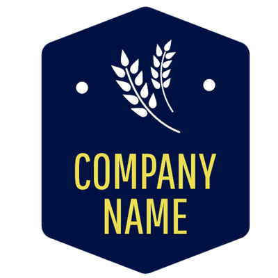 logotipo de 2 plantas de trigo - Agricultura Logotipo