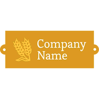 Logo con dos hebras de trigo - Agricultura Logotipo
