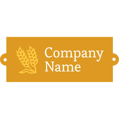 Logo con dos hebras de trigo - Alimentos & Bebidas Logotipo
