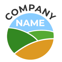 Felder und Hügel Landwirtschaft-Logo - Umwelt & Natur