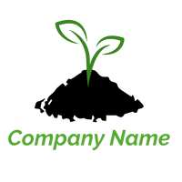 Pflanze wächst im Boden-Logo - Landwirtschaft Logo