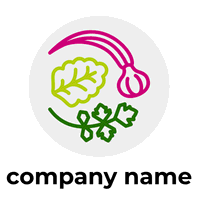 Logo mit Pflanzen und Gemüse - Landwirtschaft