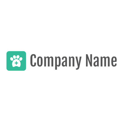 Logo del veterinario de pata de perro - Animales & Animales de compañía Logotipo