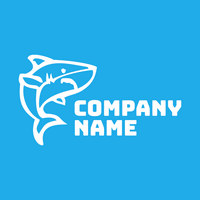 Logo tiburón azul - Seguridad Logotipo