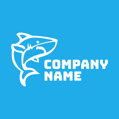 Blue shark logo - Security