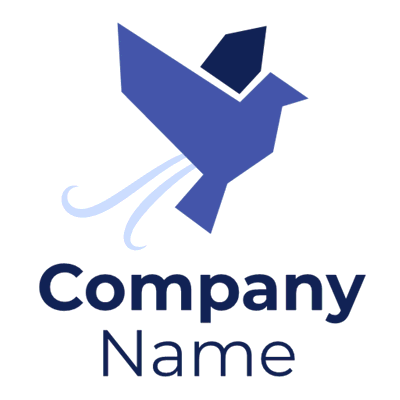 Blaues Origami-Vogel-Logo - Religion