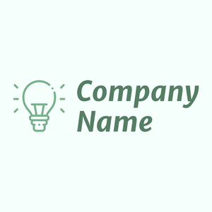 Lightbulb logo on a Mint Cream background - Abstrait