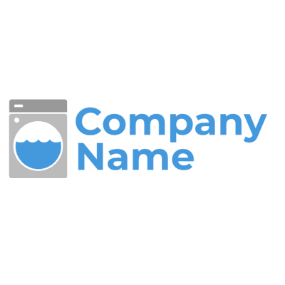 Logo lavadora gris - Muebles de casa Logotipo