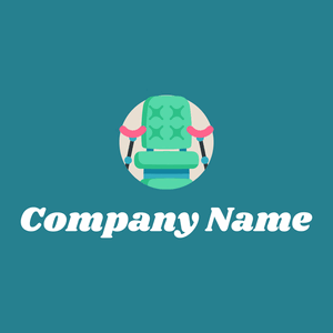 Gynecologist logo on a blue background - Medizin & Pharmazeutik
