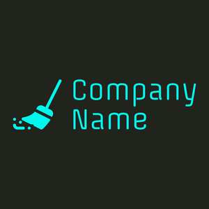 Sweeping logo on a dark background - Limpieza & Mantenimiento