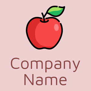 Sunset Orange Apple on a Pale Rose background - Agricultura