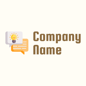 Conversation logo on a Floral White background - Abstrait