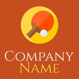 Table tennis logo on a Chocolate background - Juegos & Entretenimiento