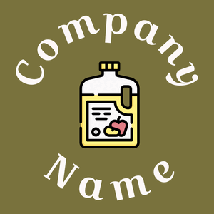 Juice logo on a Yellow Metal background - Alimentos & Bebidas