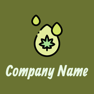 Drop logo on a Dark Olive Green background - Hospital & Farmácia