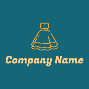 Wedding dress logo on a Blue background - Mariage