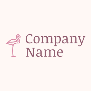 Flamingo logo on a Seashell background - Animals & Pets