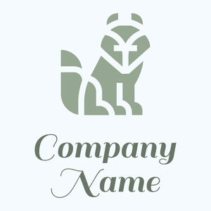 Coyote logo on a Alice Blue background - Animali & Cuccioli