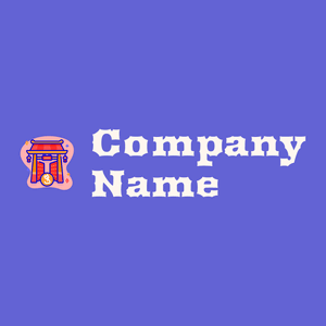 Temple logo on a Slate Blue background - Abstrait