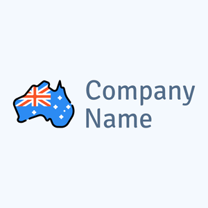 Outlined Australia on a Alice Blue background - Abstrakt