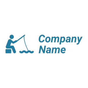 Fishing Man logo on a White background - Spiele & Freizeit