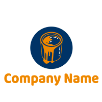 Logotipo de pintura naranja - Arte & Entretenimiento Logotipo