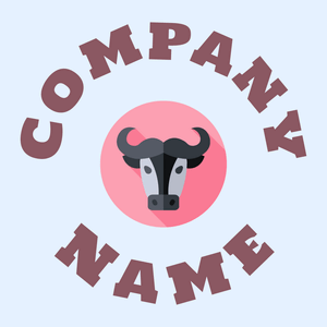 Carnation Pink Buffalo on a Alice Blue background - Animales & Animales de compañía