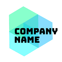 Logotipo abstracto de formas verdes y azules - Fotograpía Logotipo
