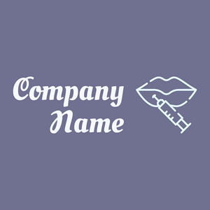 Lip augmentation logo on a Slate Grey background - Moda & Belleza