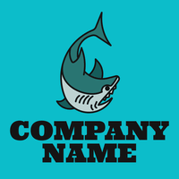 Shark mascot logo - Deportes
