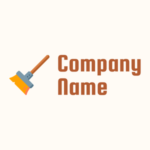 Broom logo on a White background - Limpieza & Mantenimiento