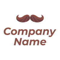 Brown Mustache logo on a White background - Mode & Schönheit