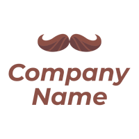 Brown Mustache logo on a White background - Fashion & Beauty