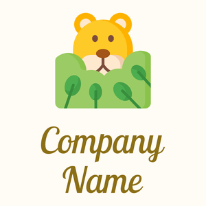 Grizzly bear on a Floral White background - Animales & Animales de compañía