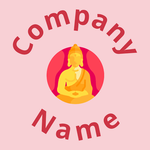 Buddha logo on a Pink background - Religion et spiritualité
