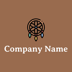 Dreamcatcher logo on a Dark Tan background - Abstrakt