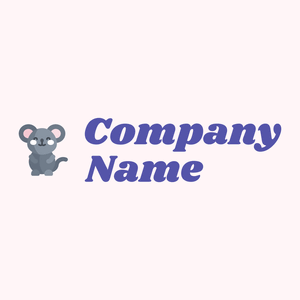 Mouse logo on a Lavender Blush background - Animais e Pets